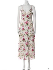 LoveShackFancy Womens Floral Maxi Dress Floral Cotton Size 10