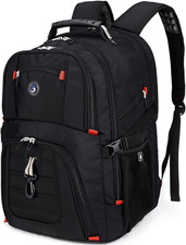 SHRRADOO Extra Large 50L Travel Laptop Backpack with Combination Lock, College H