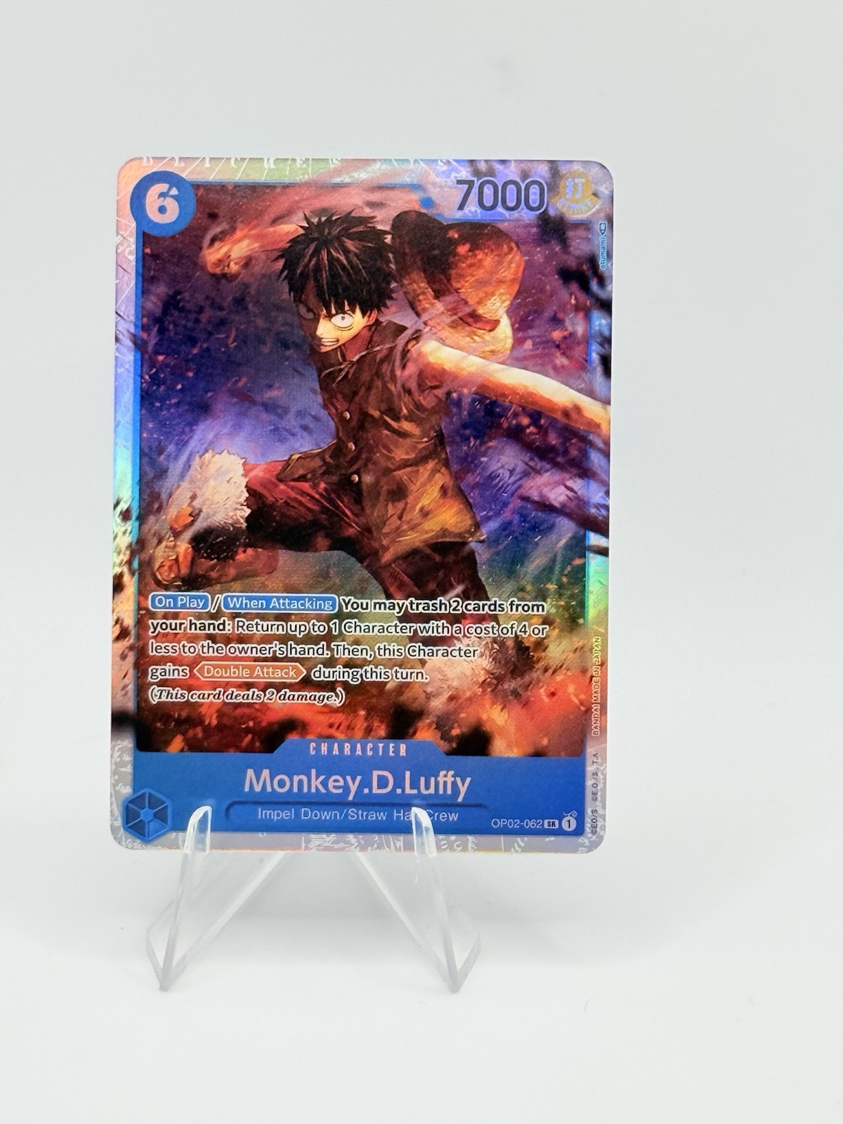 Monkey.D.Luffy (062) OP02-062 FOIL SR Paramount War One Piece