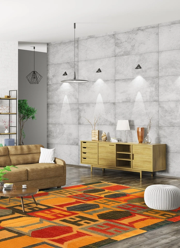 Traditional Vintage Hand Woven Oriental Carpet 4'1" x 5'11" Wool Kilim Area Rug - Image 2 of 4