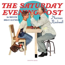 Graphique 2024 Saturday Evening Post Mini Wall Calendar | 7” x 7” | Thick Paper