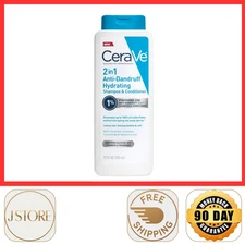 CeraVe Hydrating Anti Dandruff Shampoo, 1% Pyrithione Zinc Dandruff, 12 Oz ...