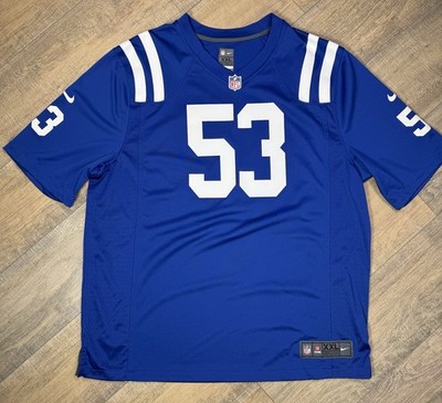 Nike Indianapolis Colts Football Jersey Mens 2XL Blue NFL Darius Leonard #53