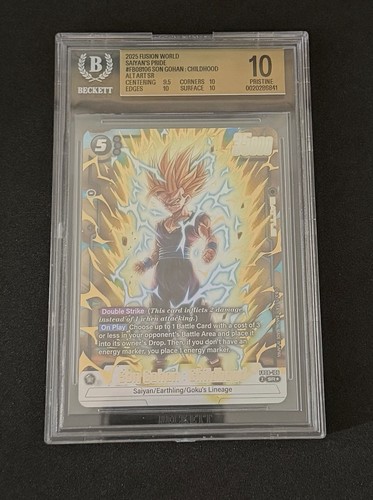 2025 Dragon Ball Fusion World FB08-106 Son Gohan Childhood SR Alt Art BGS 10
