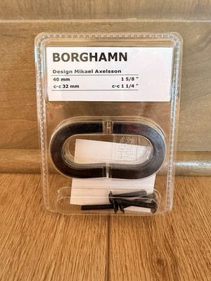 IKEA BORGHAMN Drawer Pull Handle Black 1 5/8  32mm Design Mikael Axelsson