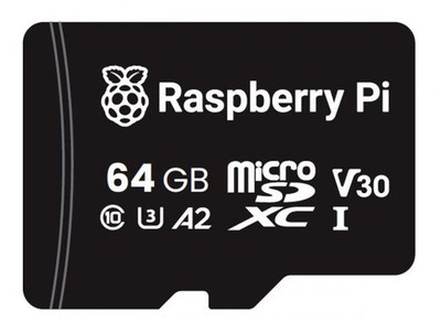 Raspberry Pi microSDXC Speicherkarte, A2, Class 10, U3, 64GB