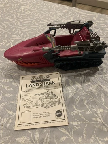 VTG 1984 Land Shark Vehicle Masters Of The Universe He-Man MOTU W/ Instructions