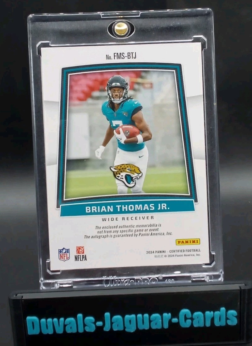 Brian Thomas Jr /49 RARE🔥TEAL Mirror Freshman Fabric RPA 2Clr RC Patch Auto SSP view 3