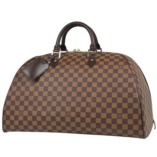Louis Vuitton Riviera GM Travel Bag Damier Ebene Canvas Brown Duffle Bag N41432