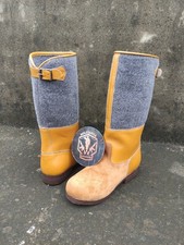 WW2 Stivali da marcia invernali tedeschi stivali vera lana e pelle suola in pelle. Stivali