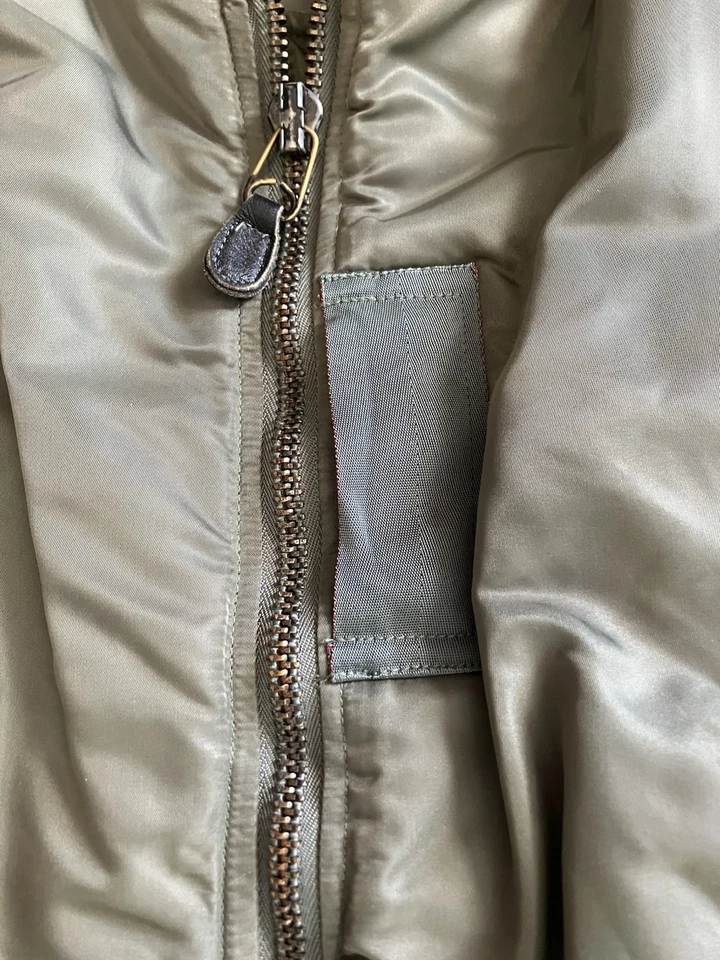 Vintage 50s MA1 Flight Jacket Repro Brents Sportswear Medium USAF - Image 4 of 4