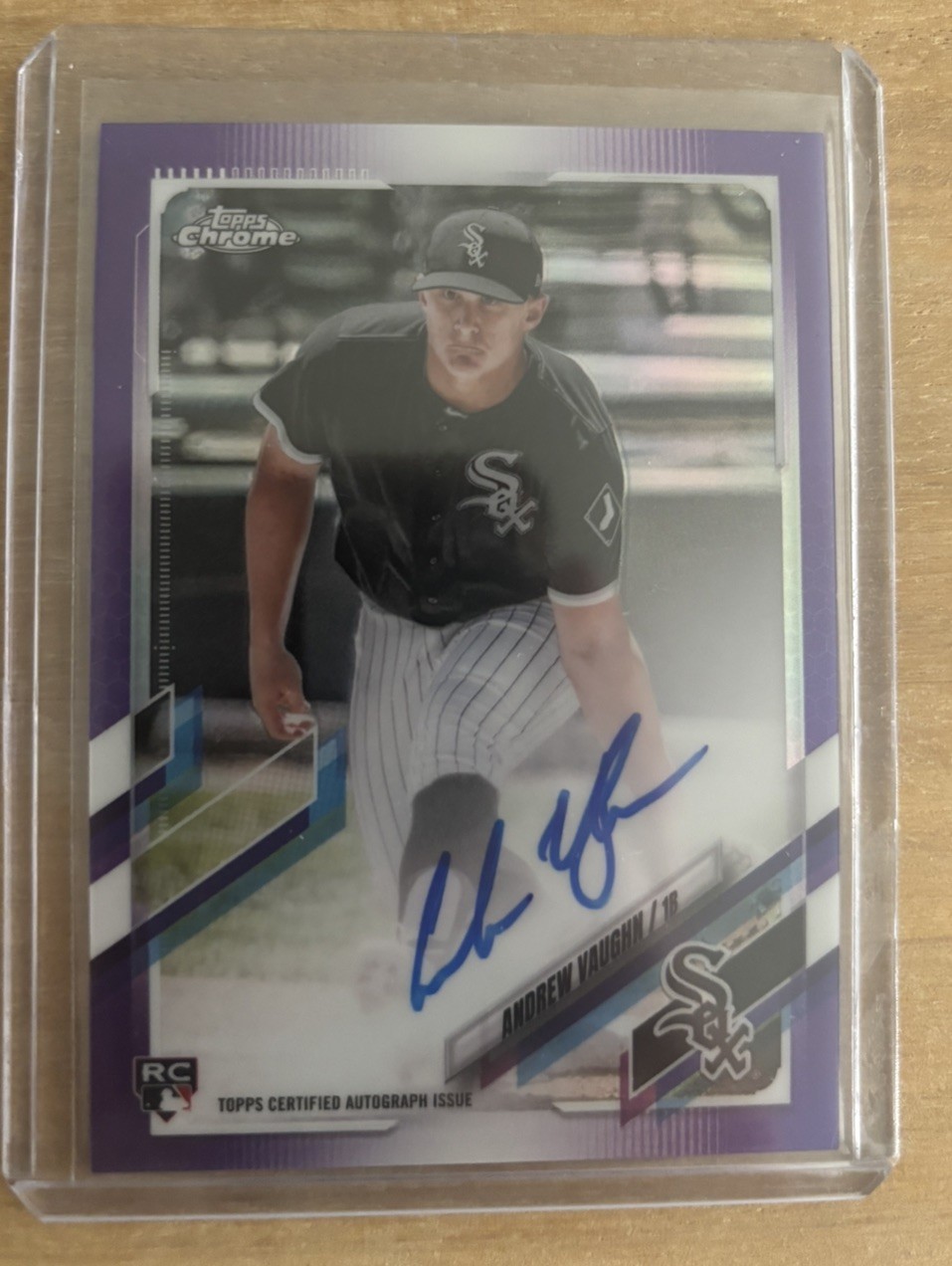 2021 Topps Chrome Andrew Vaughn Purple Refractor Auto /250 Rookie Autograph RC