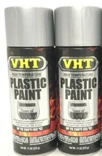 2 NEW VHT HIGH TEMPERATURE PLASTIC PAINT INTERIOR EXTERIOR SILVER ALUMINUM