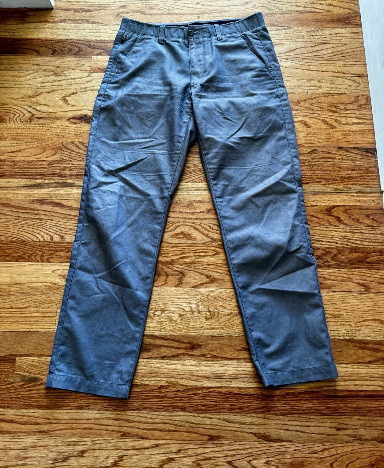 Eddie Bauer Pants Mens 34 X 32 Gray Chino Outdoor Hiking Stretch Casual