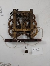 BIRGE & PECK STRAP BRASS SHELF CLOCK 8 DAY MOVEMENT
