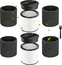 2-Pack 90304 Cartridge Filter with Lids + 4 Foam Sleeves & 1 Cleaning Brush - Re