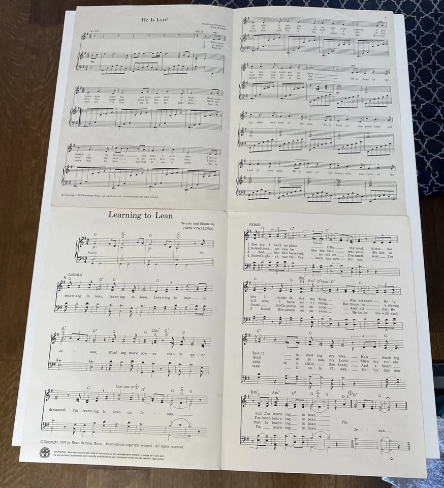 Lot of 9 Vintage 1970s-80s Sheet Music Pieces Traditional  Contemporary Mix VGUC - Image 3 of 4