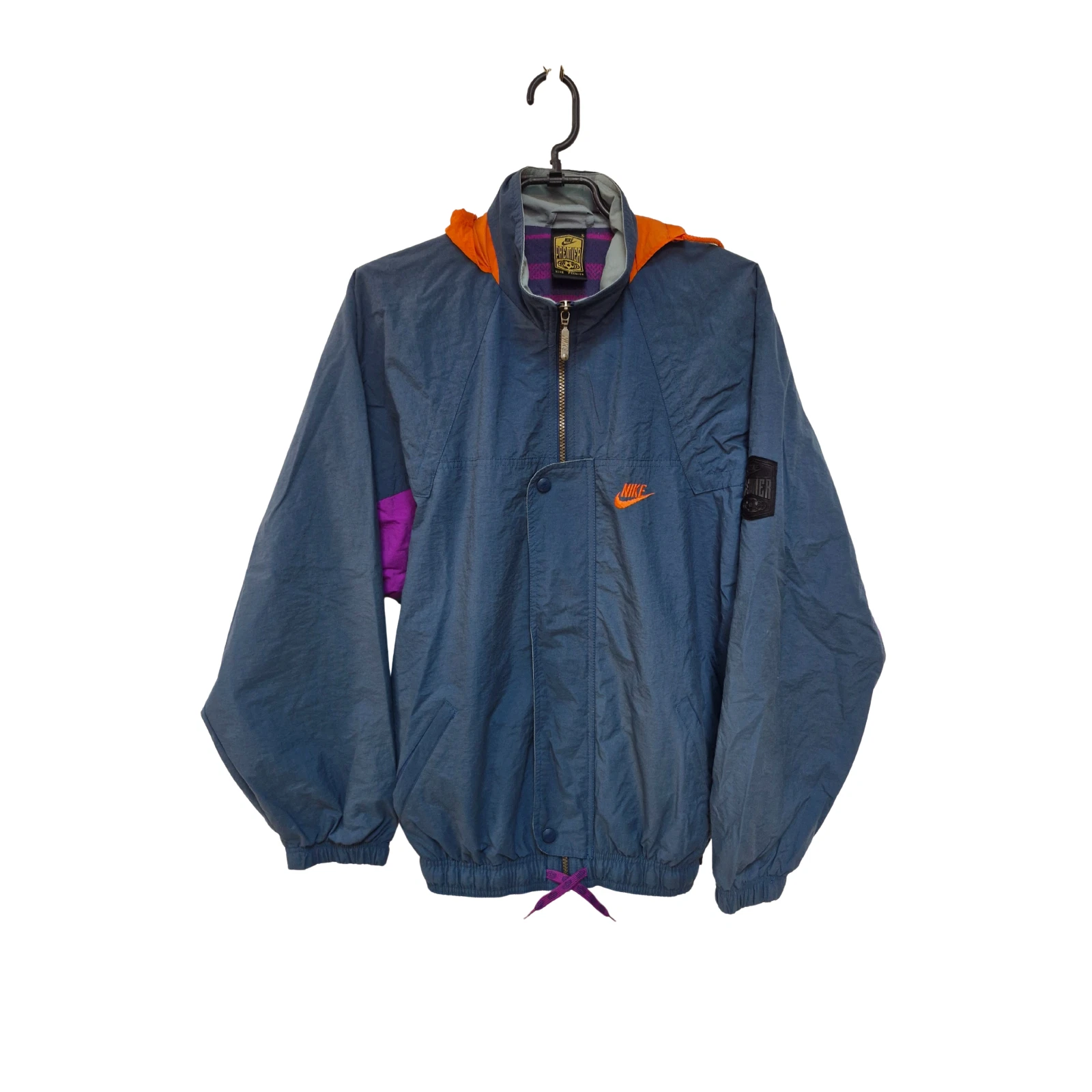 Vintage Nike Premier 90's Blue Windbreaker Full Zip Men Size: S