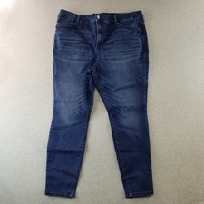 Terra  Sky Jeans Women's Sz 18W Skinny Dark Wash Stretch Mat. Normcore Comfy