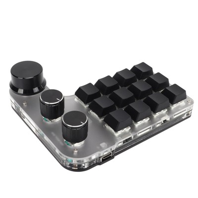 Programmable Keyboard With RGB 3 Knob 12 Keys BT DIY Multifunction Keypad Fo Hot