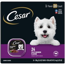 Classic Loaf In Sauce Filet Mignon Flavor Wet Dog Food 3.5 Oz Trays 24 Pack) 6.23 per gallon