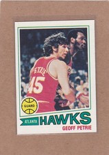 1977-78 TOPPS BASKETBALL WHITE BACK GEOFF PETRIE #46 HAWKS NM *A46425