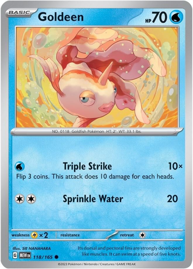 Goldeen 118/165 - SV: 151 - Pokemon TCG - NM