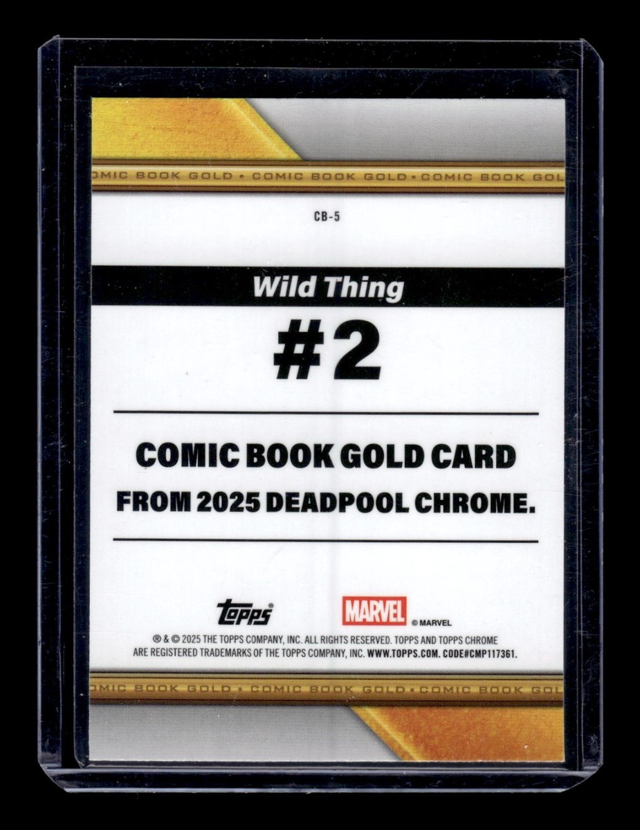 2025 Topps Chrome Deadpool Wild Thing 2 Comic Book Gold | eBay