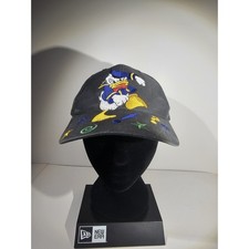 Retro Donald Duck Hat Cap Snap Back Black Embroidered Goofy's Hat Kids Size 90s
