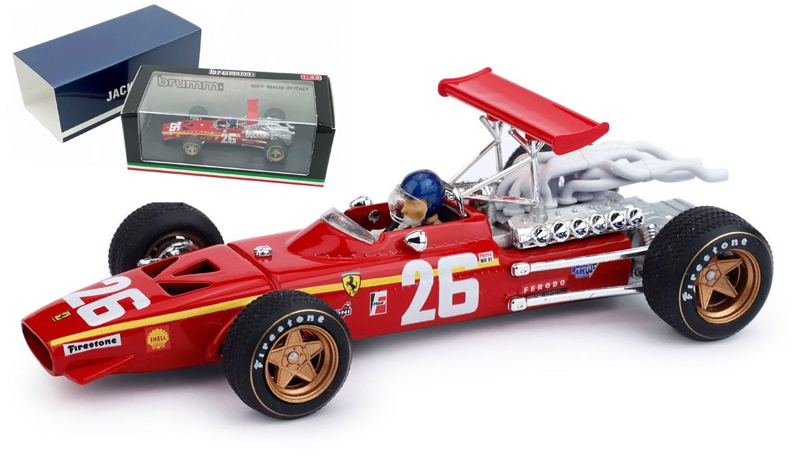 Brumm Ferrari 312/68 #26 Winner French GP 1968 - Jacky Ickx 1/43 Scale