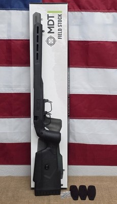 MDT Chassis Field Stock Chassis Remington 700 Short Action, Black - 105825-BLK