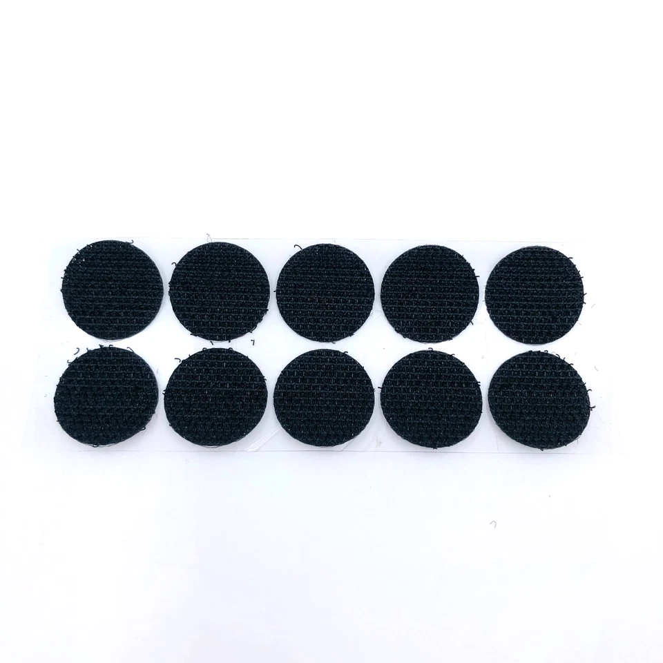 Hook and Loop Self Adhesive Dots Circles 3/4" Inch Diameter 10 Sets Black - Image 3 of 4
