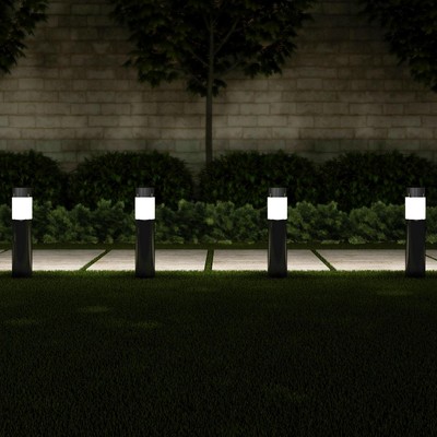 Solar Path Bollard Lights, Set Of 6 15 Pure Garden - N/A