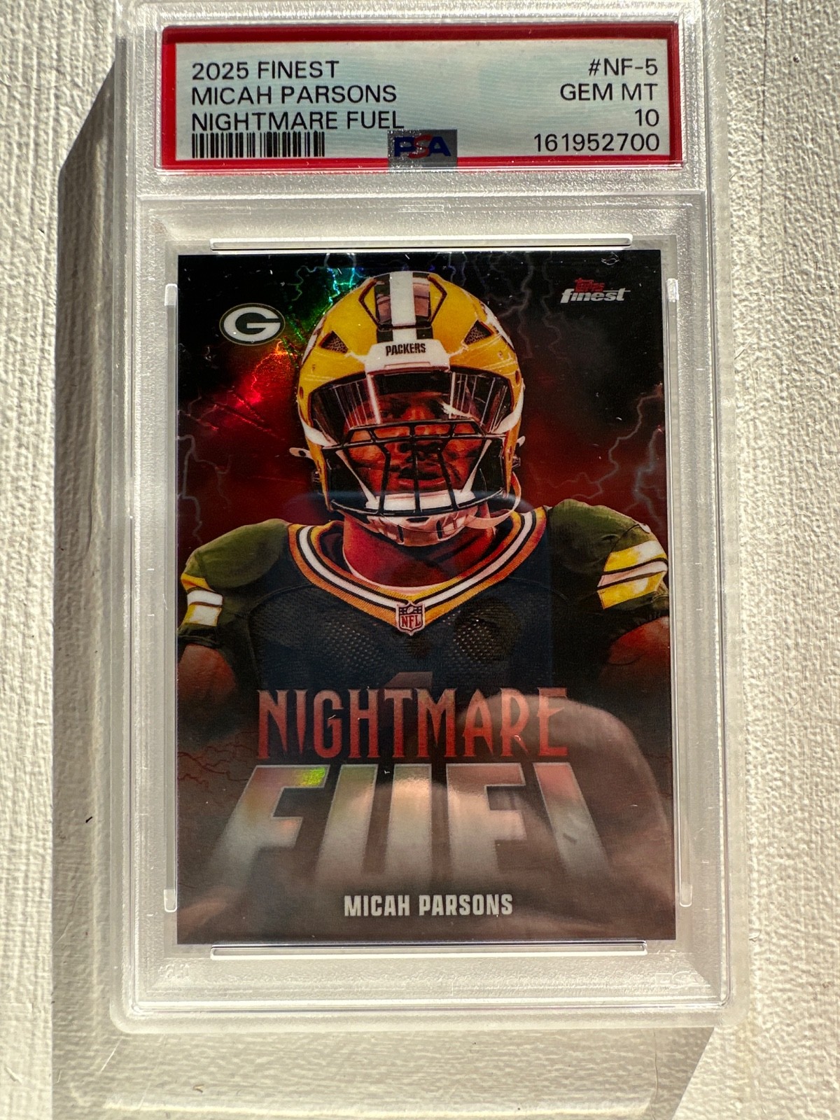 2025 Topps Finest Nightmare Fuel Micah Parsons #NF-5/Gem Mint 10