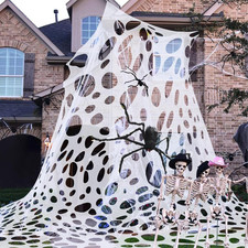 Giant Spider Web Halloween Decorations, Beef Netting Pre-Cut