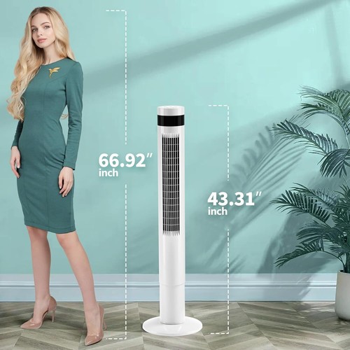5°Oscillating Fan 43'' Portable Tower Fan 8 with Quiet Cooling 12H Timer - Picture 7 of 7