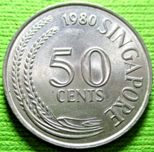 1980 SINGAPORE 50 CENT COIN -  # 40/2/24