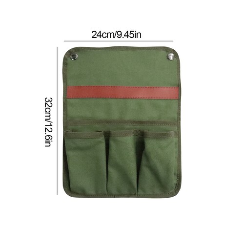 Silla de exterior lateral portátil reposabrazos bolsa colgante para camping pesca (verde) - Imagen 3 de 9