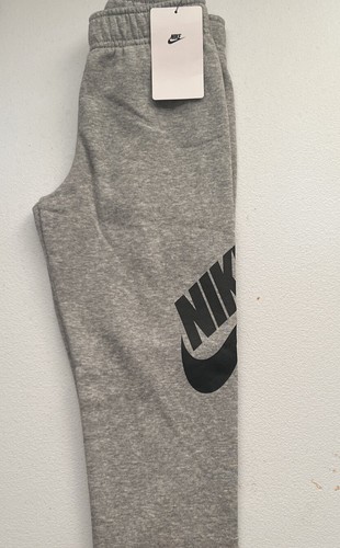 Nike Boys' Activewear Fleece Jogger Sweatpants Dk Grey Heather Size 7 Brand New - Picture 2 of 4