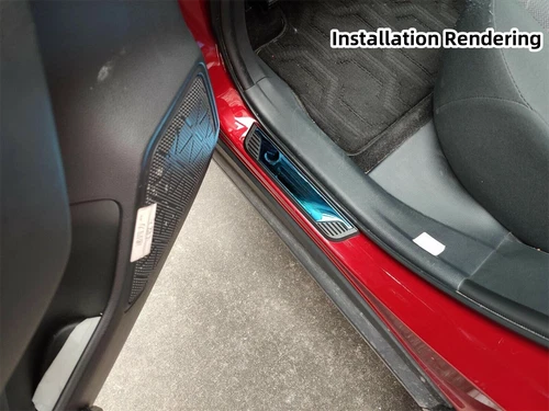 For Nissan Kicks Accessories Car Door Scuff Sill Cover Panel Step Protector Trim - Picture 39 of 92