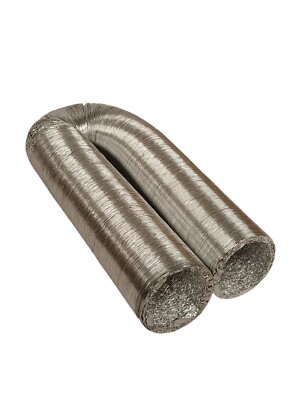 Lambro 4'' x 50' UL  2158A Clothes Dryer Foil Flex Transition Flexible Foil Duct