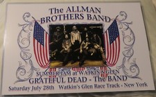 THE ALLMAN BROTHERS REPLICA CONCERT POSTER 1973 SUMMER JAM AT WATKIN'S GLEN