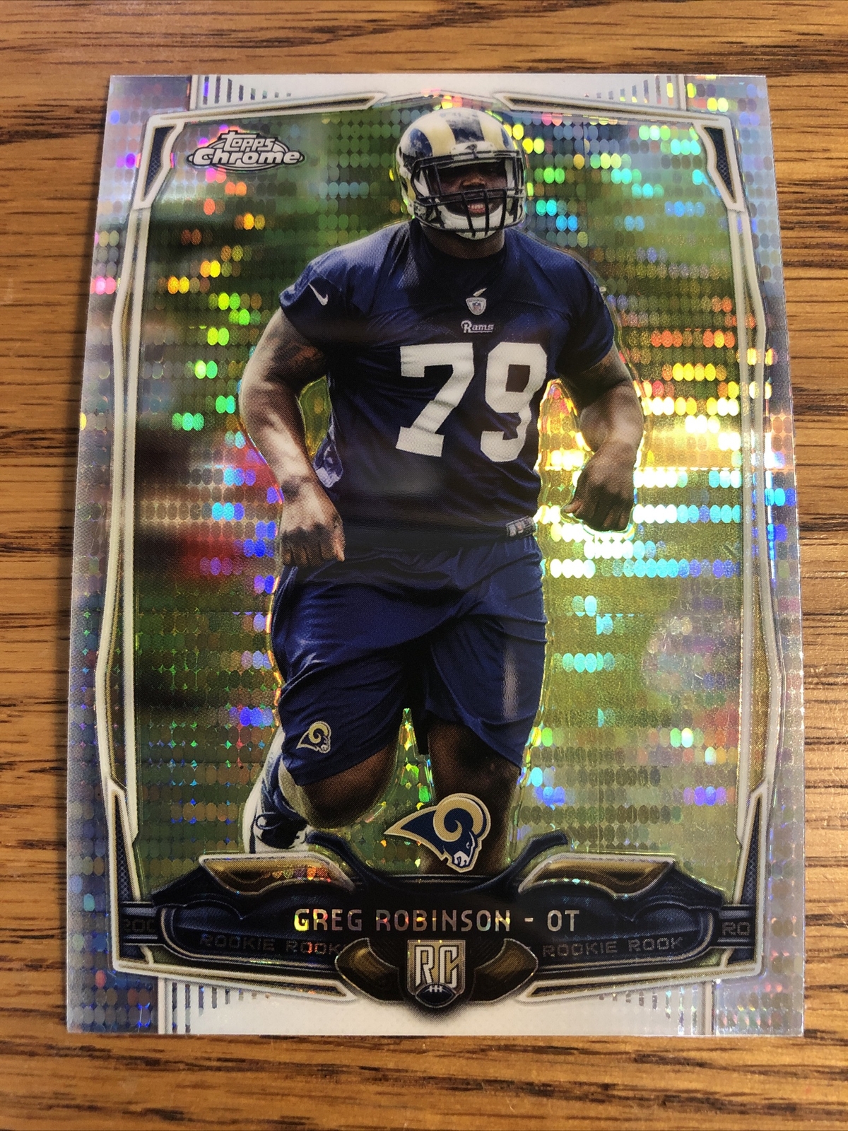 Greg Robinson RC 2014 Topps Chrome Xfractor Rams Card #135  *5291*
