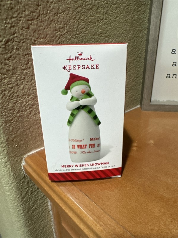 Hallmark Keepsake Christmas Ornament 2014 Merry Wishes Snowman - Limited Edition