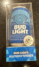 Bud Light Bluetooth Speaker Beer Can Wireless Audio FM Radio Rechargeable New