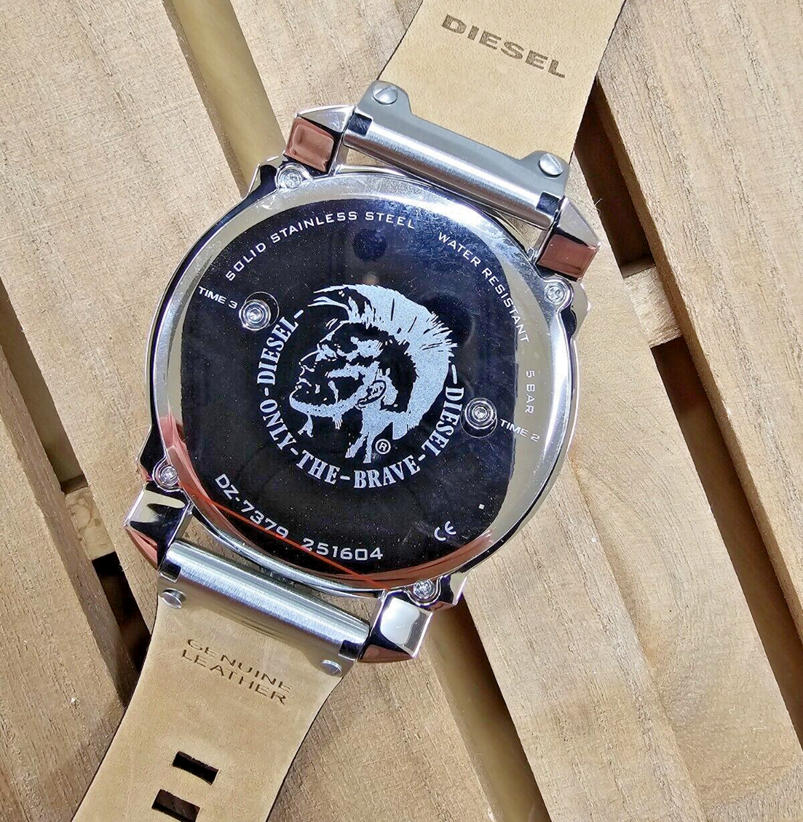 DIESEL Timeframe 55 mm Black/Silver Rubber Men's Watch DZ7379 | eBay