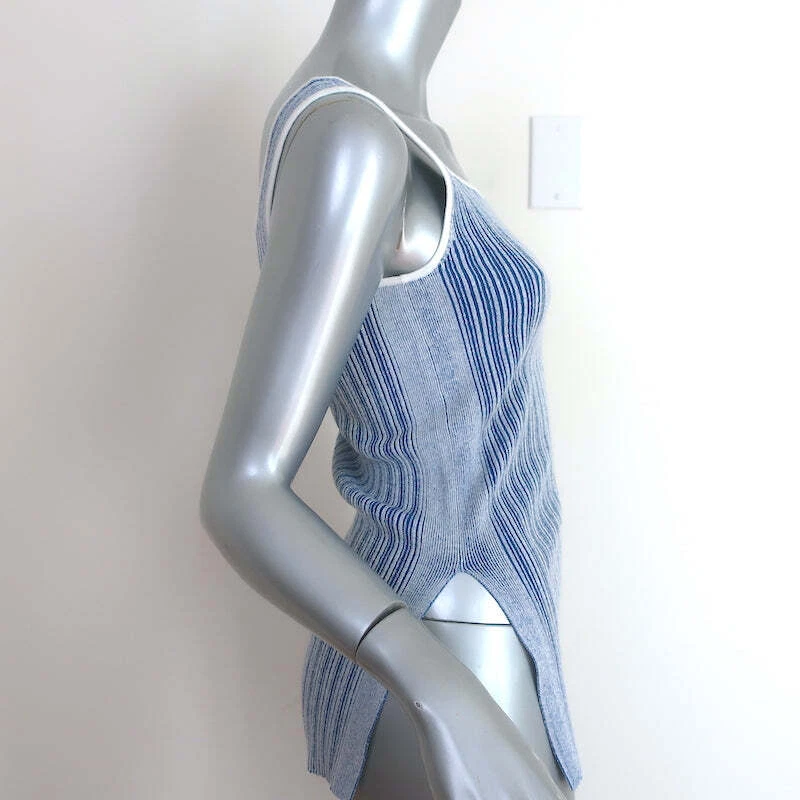 Club Monaco Seraphine 方领条纹背心蓝色尺寸超小号新品 — 第 3/4 张图片