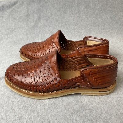 Men's Huaraches in Nutmeg a Handwoven braided leather shoe Sz 6