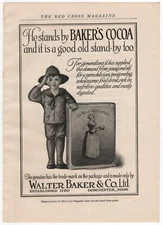 Antique 1918 Print-ad, Baker's Cocoa, Walter Baker & Co., Dorchester MA, WWI Era