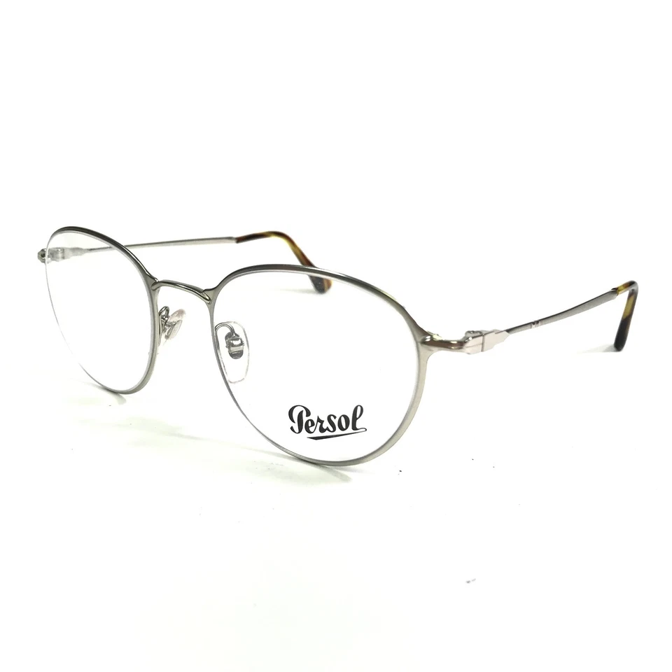 Monturas para gafas Persol 2426-V 1051 plateadas redondas borde completo 50-20-140 Foto 4 de 4
